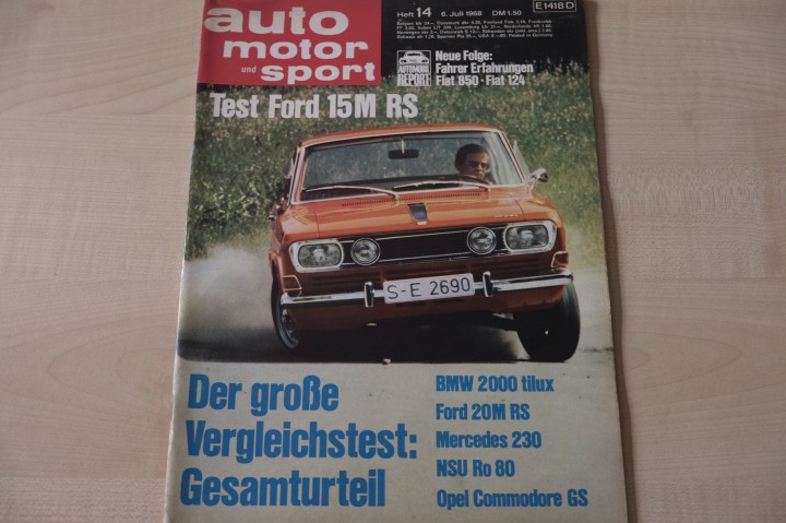 Deckblatt Auto Motor und Sport (14/1968)